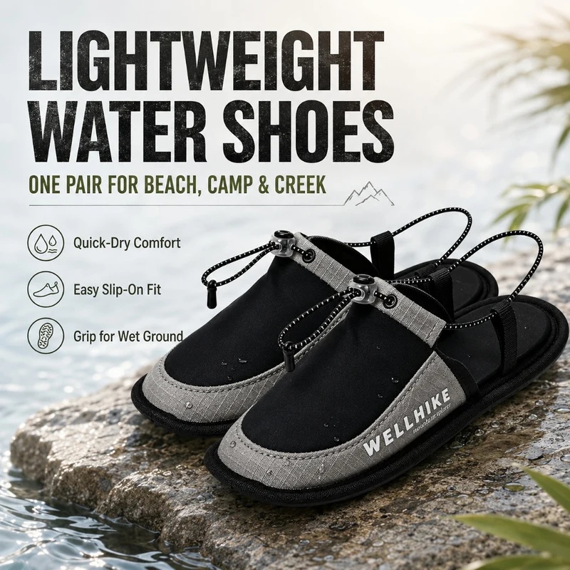 Outdoor Adventure Shoes - Chaussons de camping à séchage rapide,