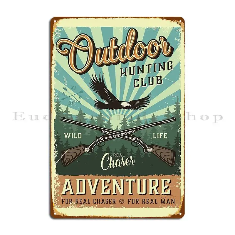 Plaque Métallique Vintage Club - Outdoor Adventure Cinema avis et prix